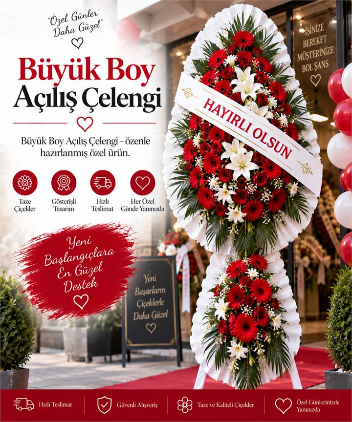 Büyük Boy Açılış Çelengi