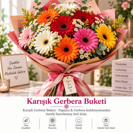 Karışık Gerbera Buketi