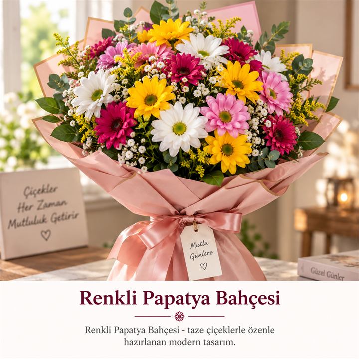 Renkli Papatya Bahçesi